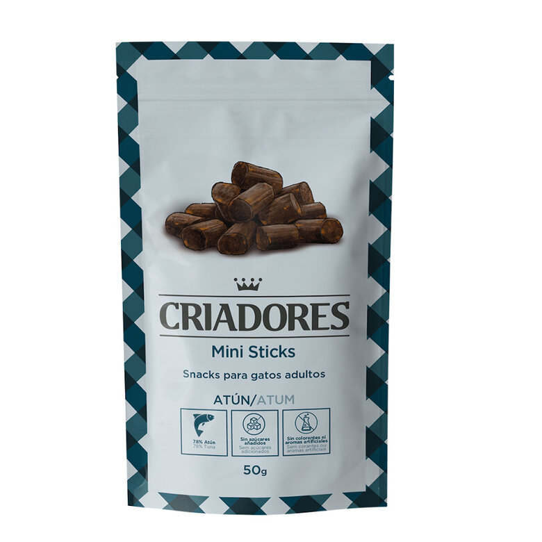 50 g Criadores Sticks Mini Piccolinis de Atún para gatos,  Imagen numero 1 50 g Criadores Sticks Mini Piccolinis de Atún para gatos, , large Imagen numero 1