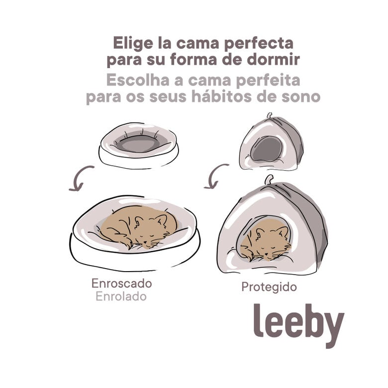 Leeby Cama Donut Antideslizante Estampado Comic Rosa para gatos,  Imagen numero 7 Leeby Cama Donut Antideslizante Estampado Comic Rosa para gatos, , large Imagen numero 7