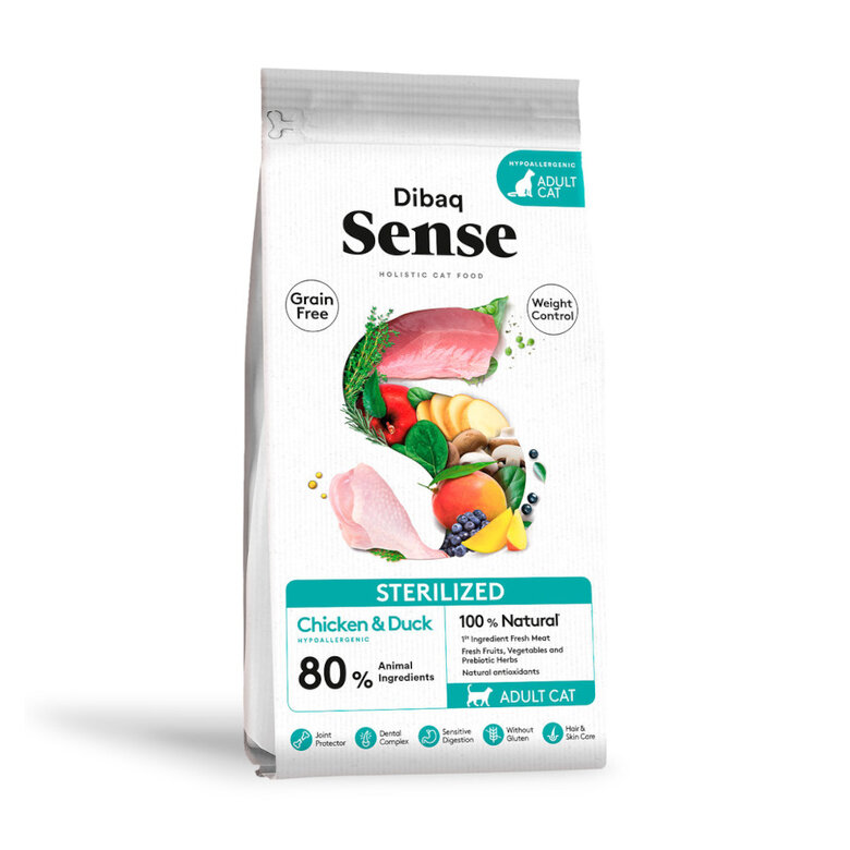 6 kg Dibaq Sense Sterilized Grain Free Adult Pollo y Pato pienso para gatos,  Imagen numero 1 6 kg Dibaq Sense Sterilized Grain Free Adult Pollo y Pato pienso para gatos, , large Imagen numero 1