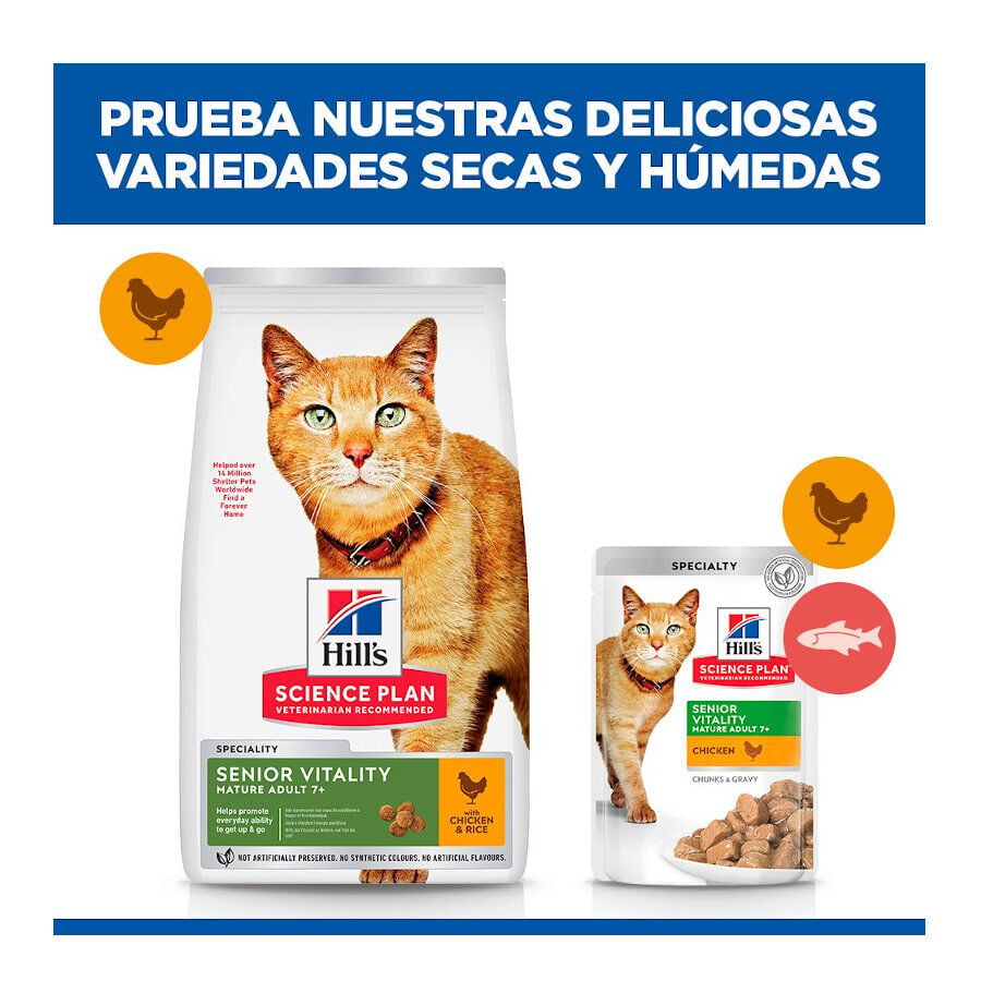 1.5 kg Hill's Science Plan Youthful Vitality Pollo pienso para gatos, , large Imagen numero 8