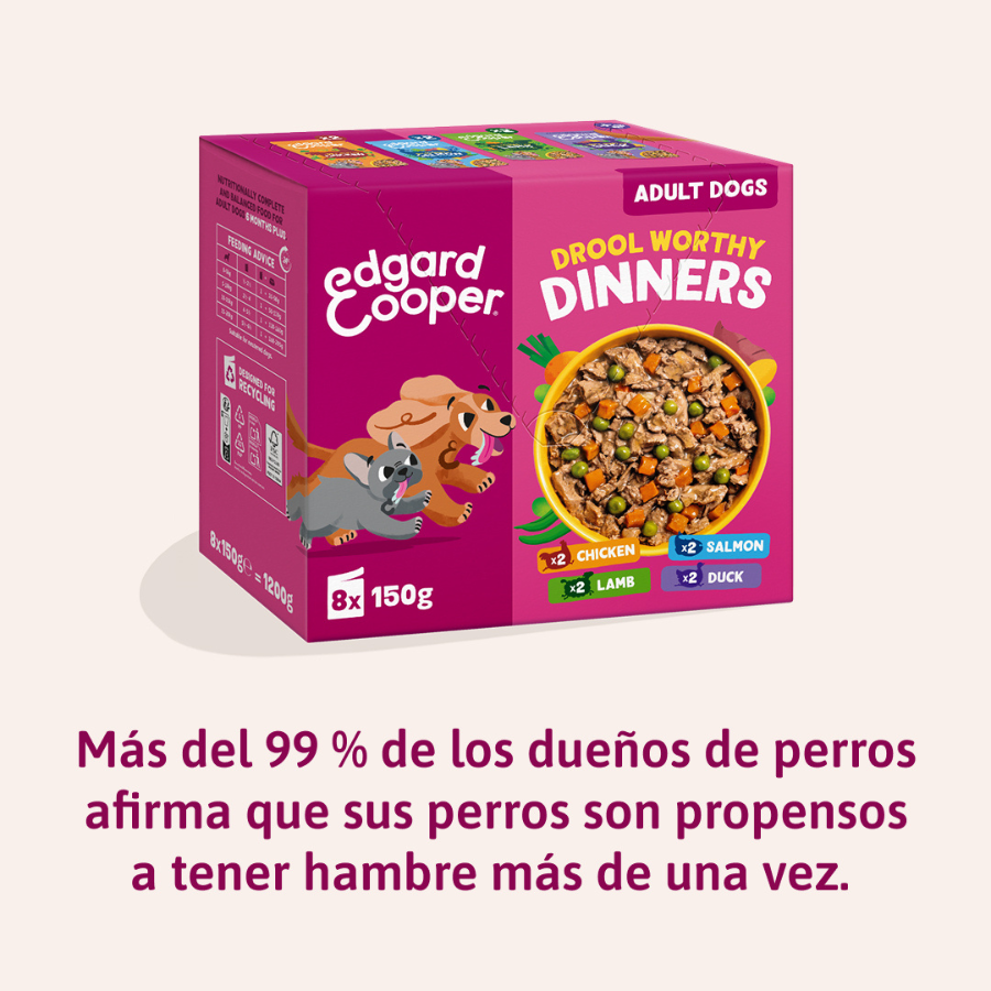8 x 150 g Edgard & Cooper Adult Grain Free Sobres para perros - Multipack, , large Imagen numero 5