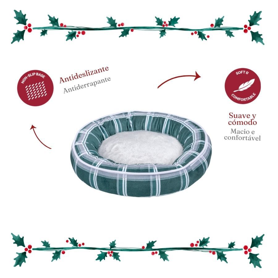 Wonder Christmas Cama Donut Rayas para gatos, , large Imagen numero 4
