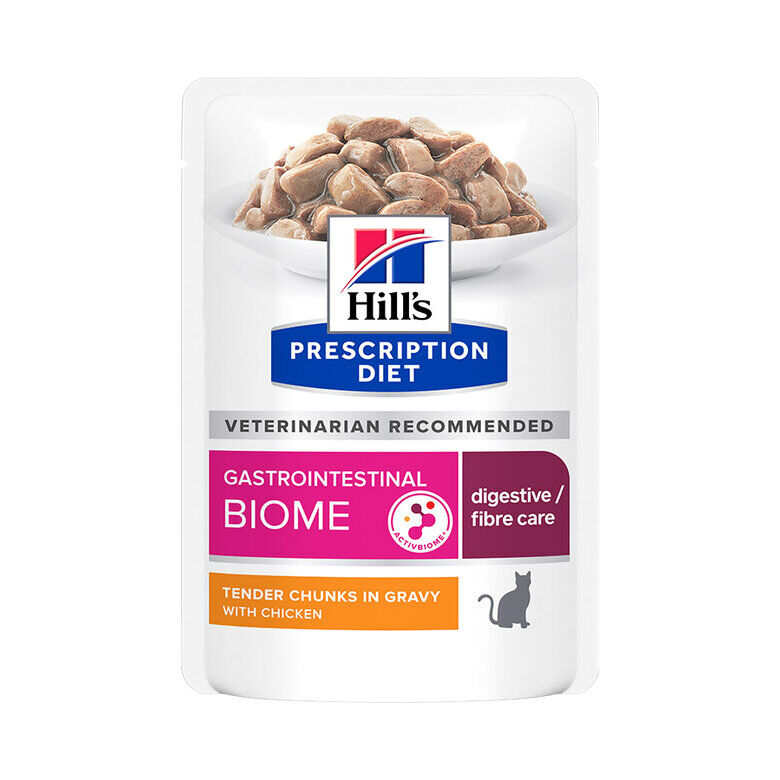 Hill&#039;s Prescription Diet Feline GI Biome Digestive Care Pollo y Verduras Sobre en salsa thumbnail