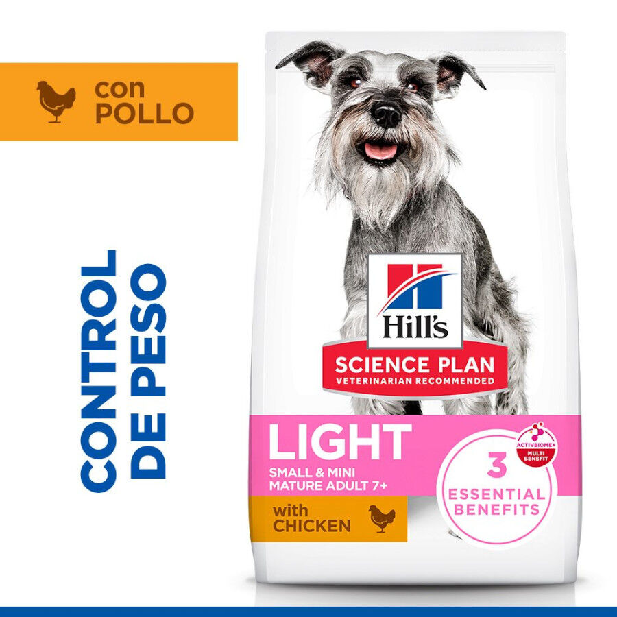 Hill&#039;s Science Plan Mature Adult Light Small &amp; Mini pienso pollo para perros de razas pequeñas thumbnail
