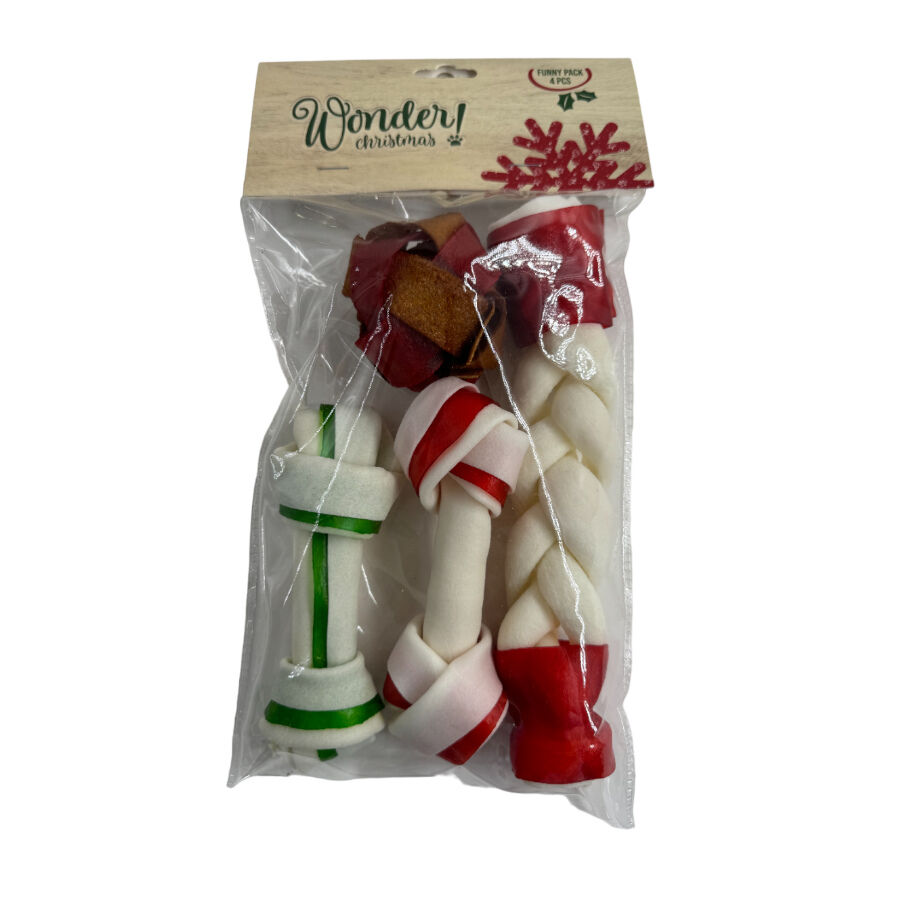 180 g Wonder Christmas Snacks Funny Pack de Cuero para perros, , large Imagen numero 1