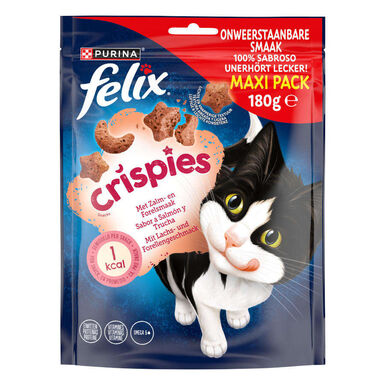 Felix Crispies Bocaditos de Salmón y Trucha Maxi Pack para gatos