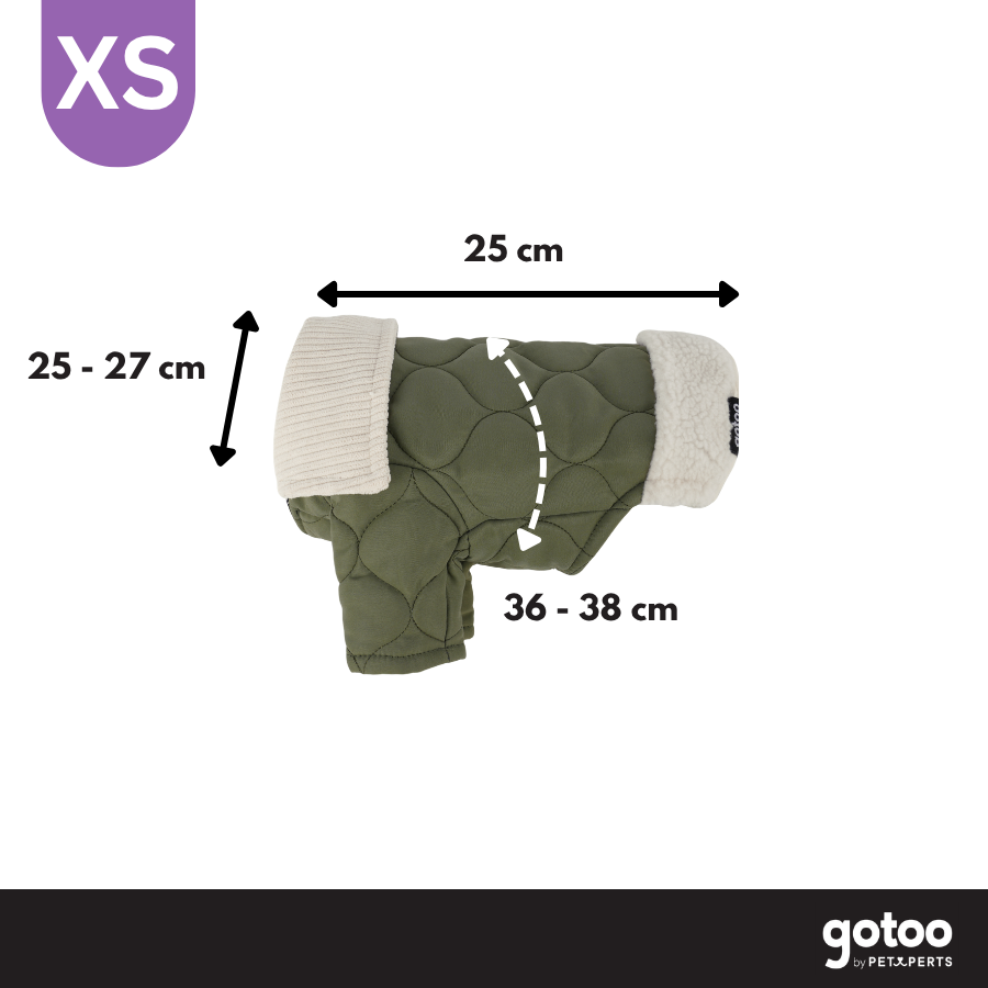 Gotoo Abrigo Acolchado Verde para perros, , large Imagen numero 4