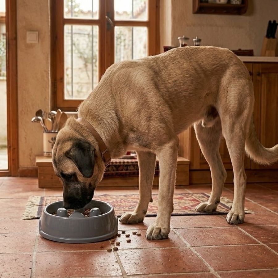 Leeby Comedero Antivoracidad Azul con Relieve de Huella para perros, , large Imagen numero 1