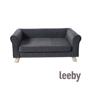 Leeby sofá negro para perros