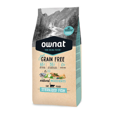 Ownat Just Grain Free Esterilizado Pescado pienso para gatos