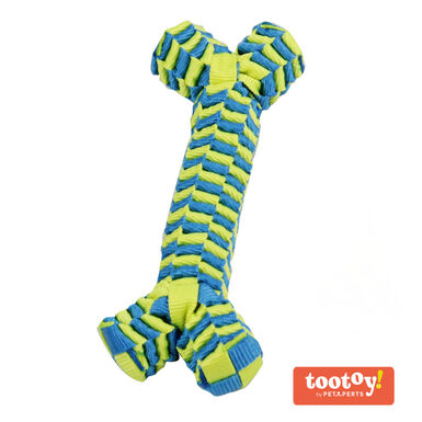 Tootoy! Pull Braided Nylon Bone mordedor de cuerda para perros