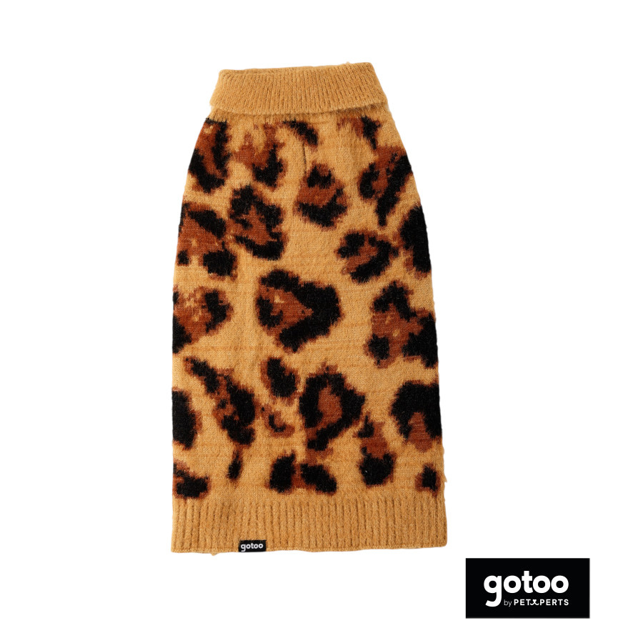 Gotoo Jersey Punto Estampado Leopardo para perros, , large Imagen numero 2