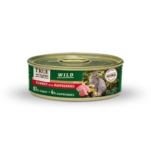 True Origins Wild Adult Pavo y Frambuesas lata para gatos, , large image number null