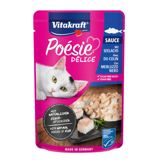 Vitakraft Poésie Pouch salmón en salsa comida para gatos image number null