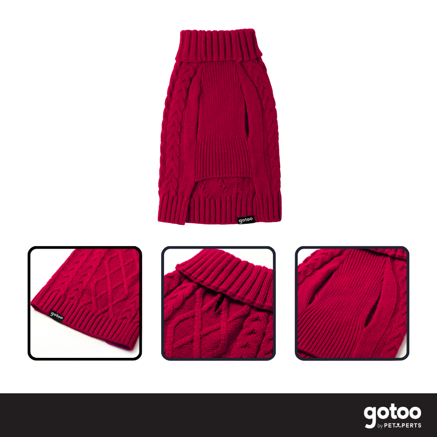 Gotoo Jersey de Punto Rojo para perros, , large Imagen numero 3