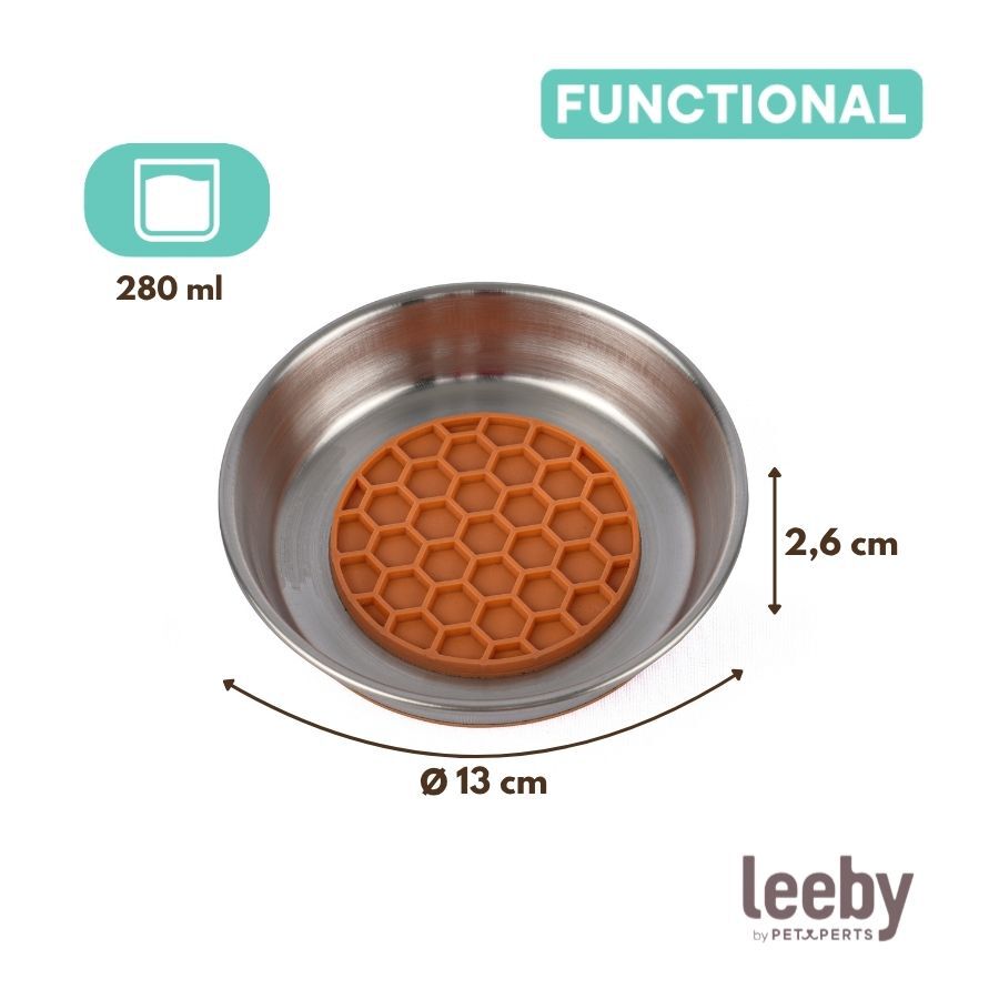 Leeby Comedero Antivoracidad de Acero Inoxidable para gatos, , large Imagen numero 4