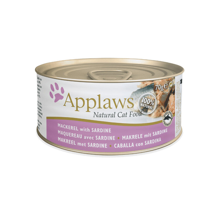 70 g Applaws Caballa y Sardina lata para gatos, , large Imagen numero 3