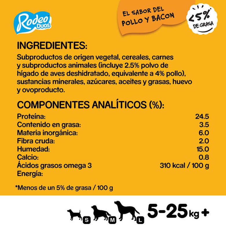 123 g Pedigree Rodeo Duos Snack Pollo y Bacon para Perros,  Imagen numero 3 123 g Pedigree Rodeo Duos Snack Pollo y Bacon para Perros, , large Imagen numero 3