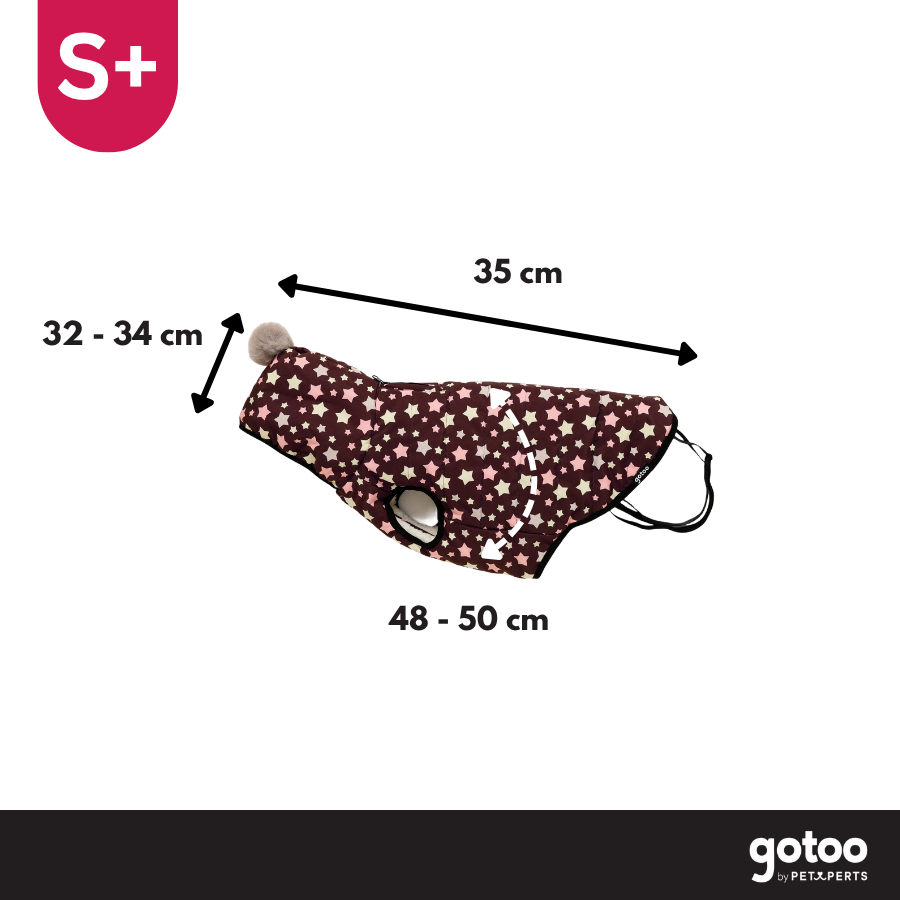Gotoo Abrigo Estrellas con Capucha y Pomp&oacute;n para perros, , large Imagen numero 4
