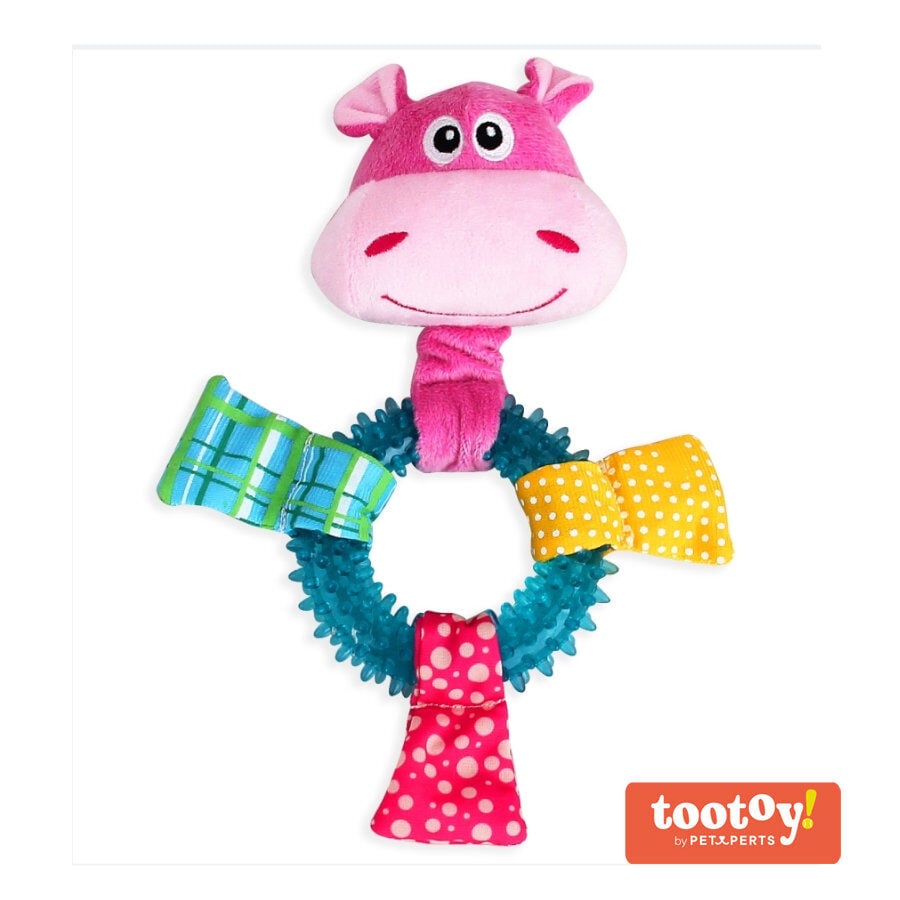 Tootoy! Chew Ring Hippo Multicolor Mordedor para cachorros thumbnail