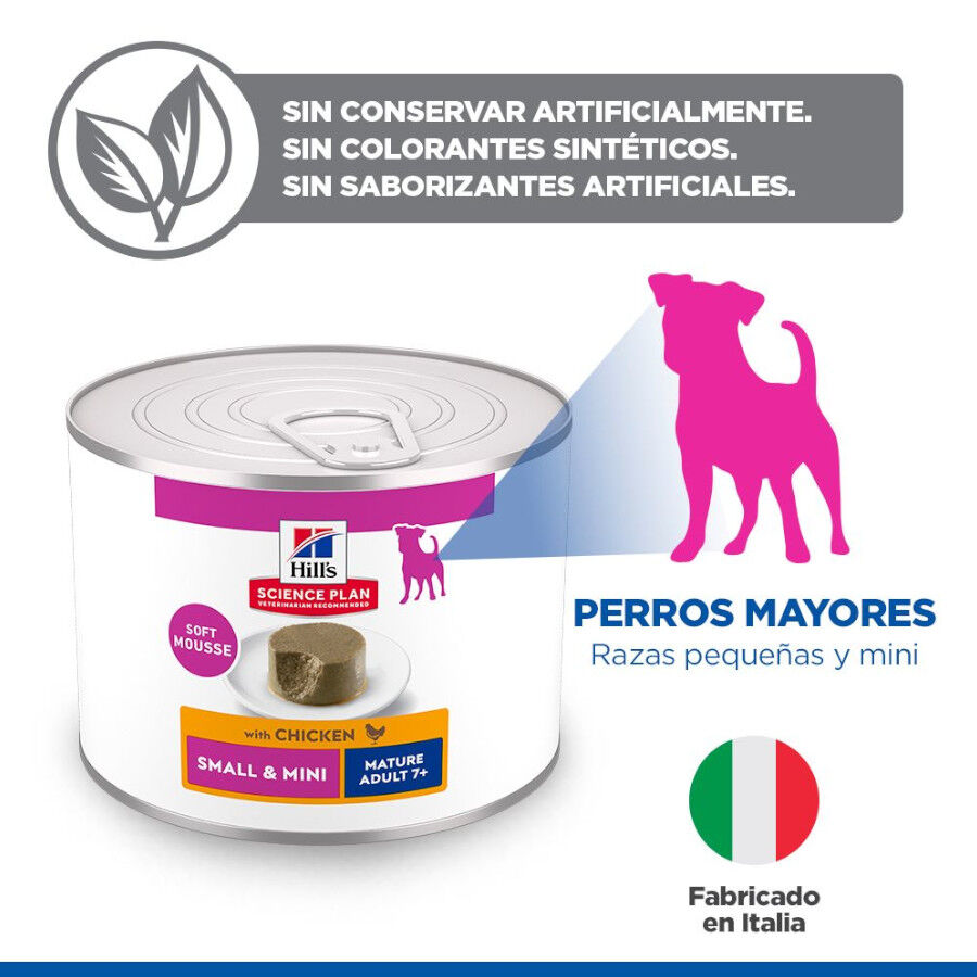 200 g Hill's Science Plan Mature Small & Mini Mousse de Pollo lata para perros, , large Imagen numero 4