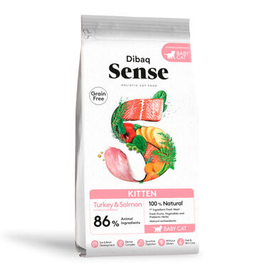 Dibag Sense Grain Free Kitten Pavo y Salmón pienso para gatos