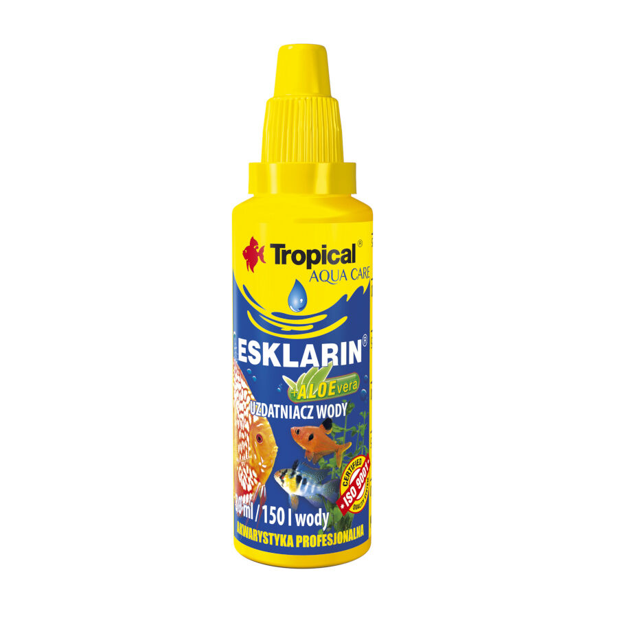 Tropical Esklarin con Áloe Acondicionador de Agua para acuarios de agua dulce