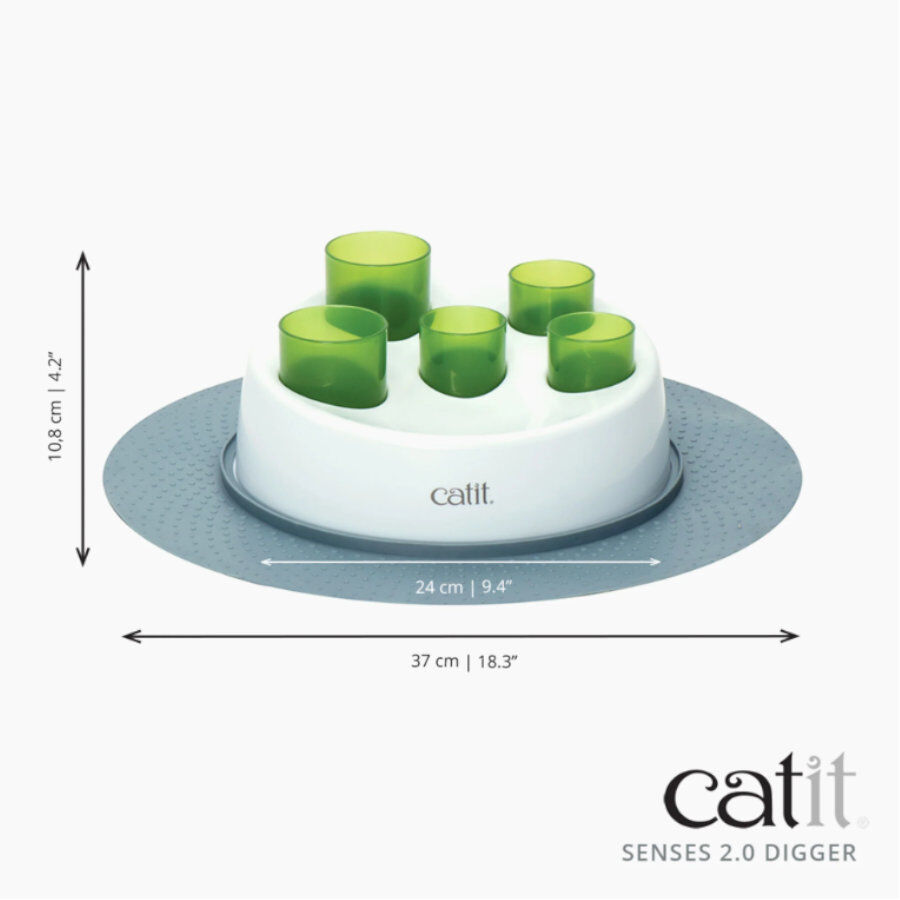 Catit Senses 2.0 Digger Comedero Antivoracidad para gatos, , large Imagen numero 6