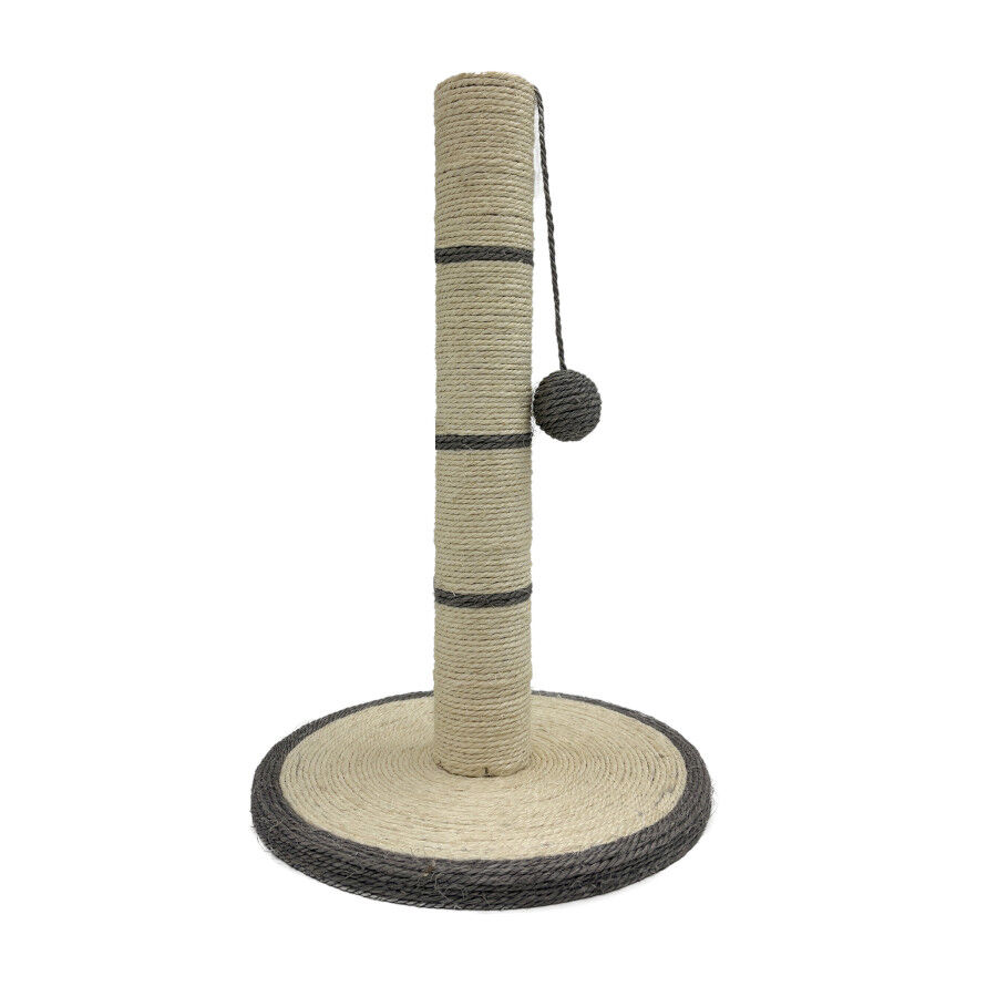 Leeby Isidoro rascador de sisal con juguete gris para gatos