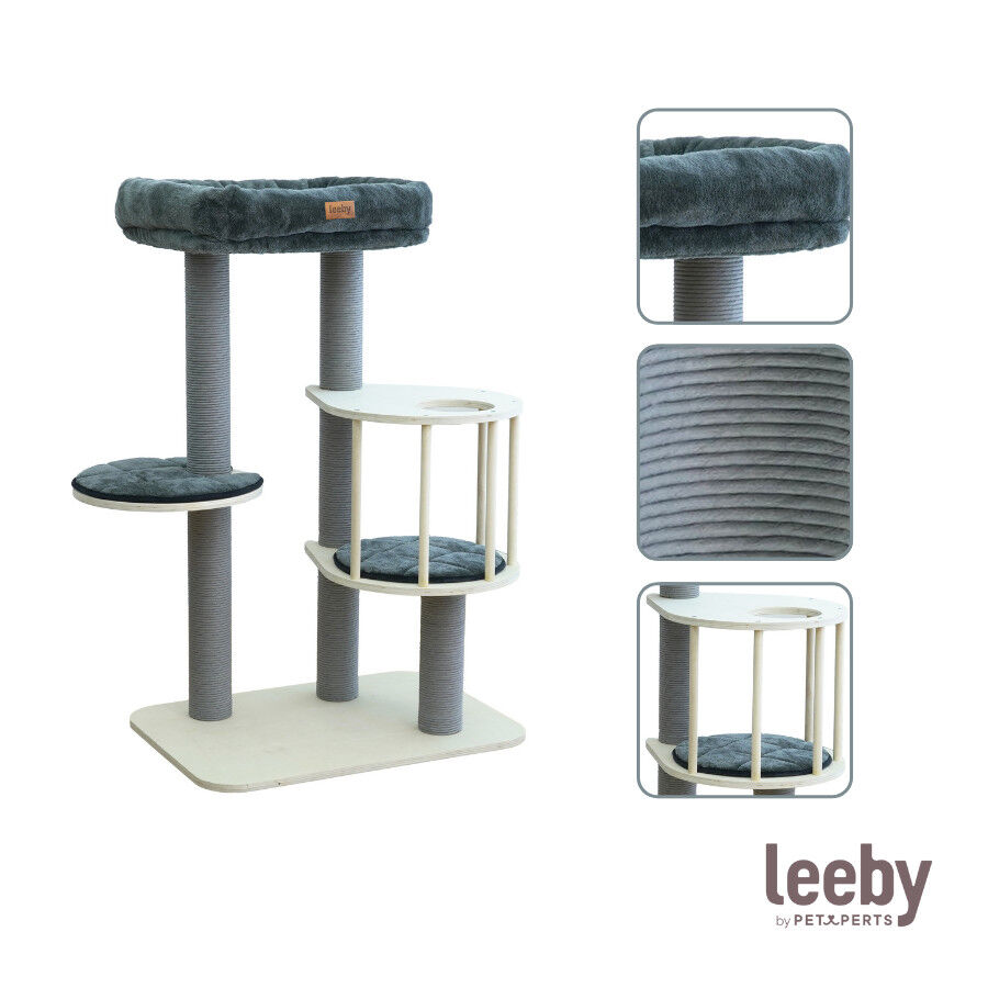 Leeby Cloud Collection torre rascador con cama para gatos thumbnail