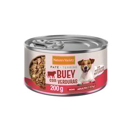 Nature's Variety Pat&eacute; Buey con Verduras Lata para perros adultos mini