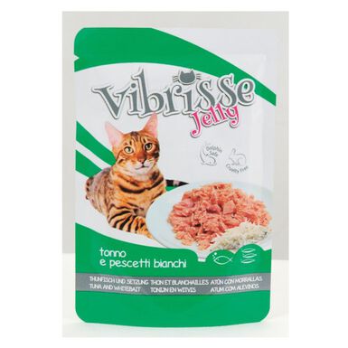 Vibrisse Jelly Atún y Pescado Blanco en gelatina sobre para gatos