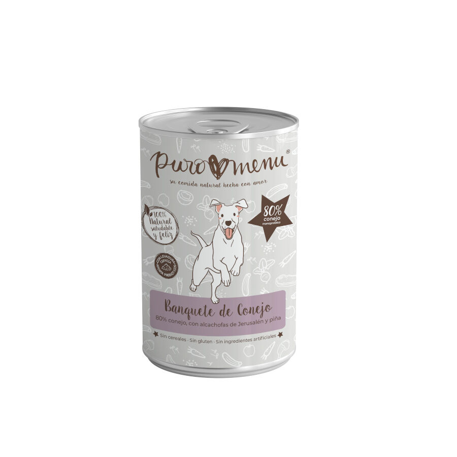 400 g Puro Menu Bio Banquete de Conejo lata para perros, , large Imagen numero 1