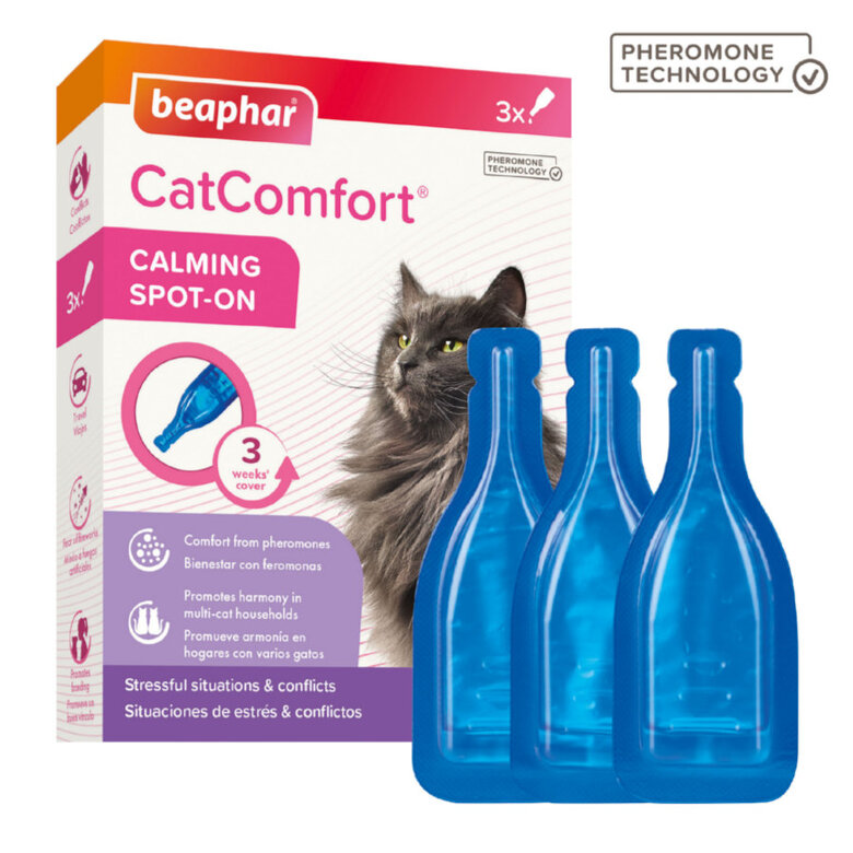 Beaphar CatComfort Calming Spot-On pipetas relajantes para gatos, , large image number null