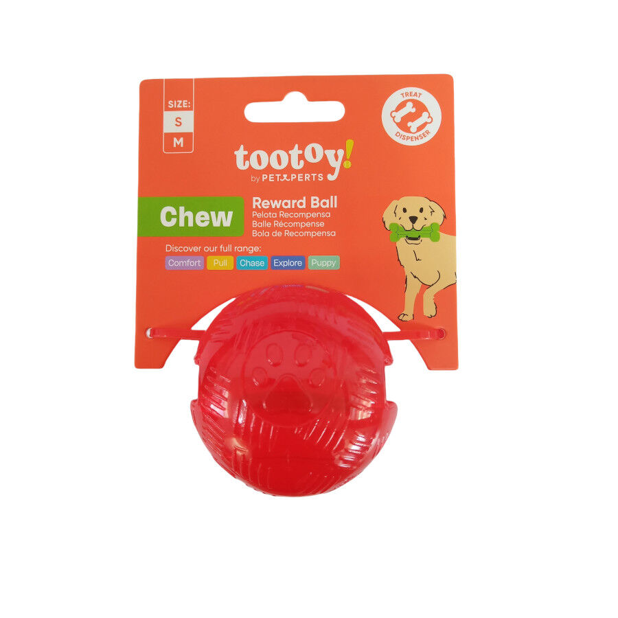 Tootoy! Pelota Toughie Rubber de Goma Roja para perros, , large Imagen numero 10