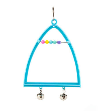Flamingo Columpio Triangular con campanas para pájaros 