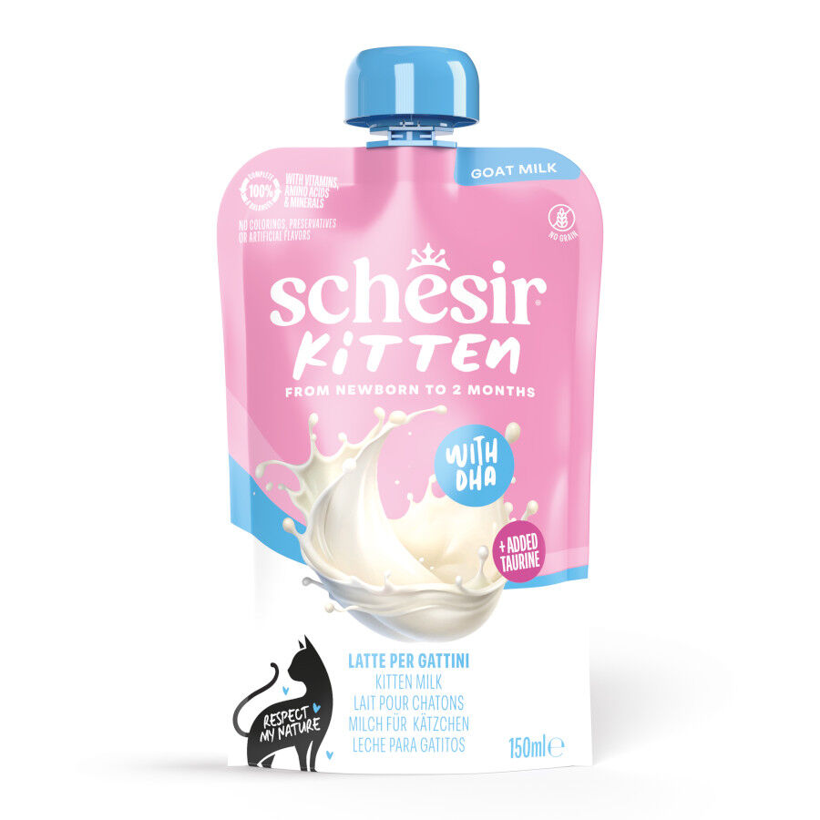 150 ml Schesir Leche de cabra con DHA para gatitos, , large Imagen numero 1