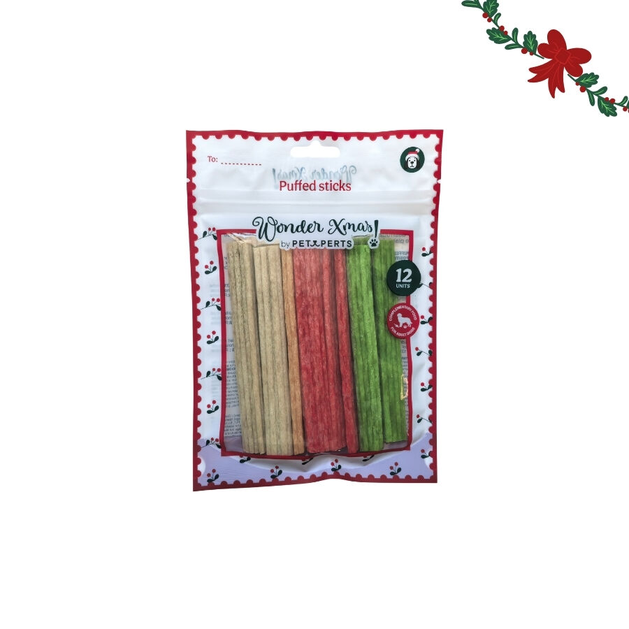 1 pack x 12 uds. Wonder Christmas Palitos Inflados Snacks para perros, , large Imagen numero 5
