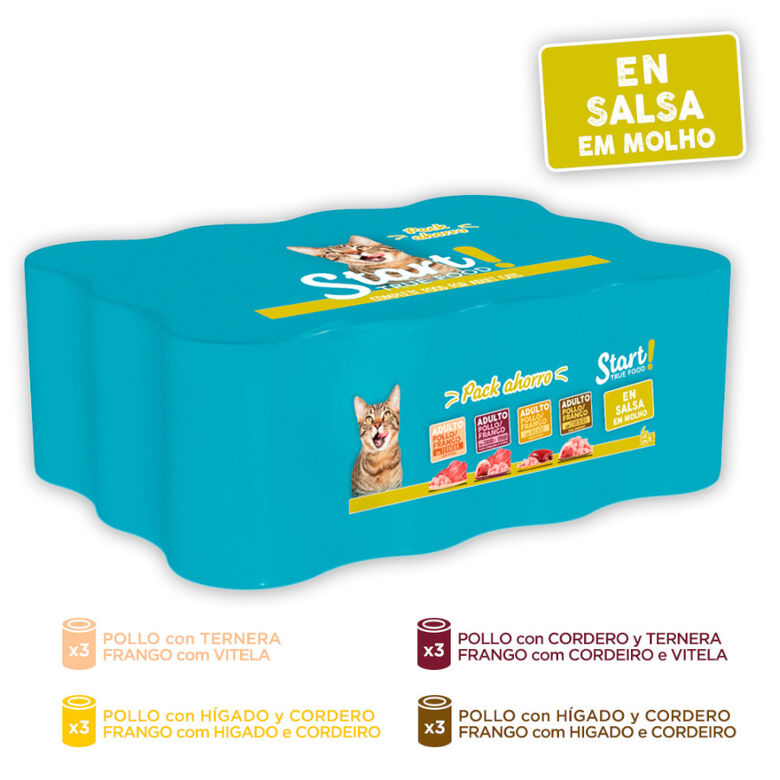Start Multipack de Carne en Salsa para Gatos thumbnail