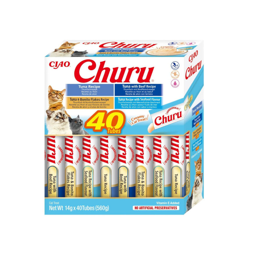 Churu Snack Líquido Variedades de Atún para gatos