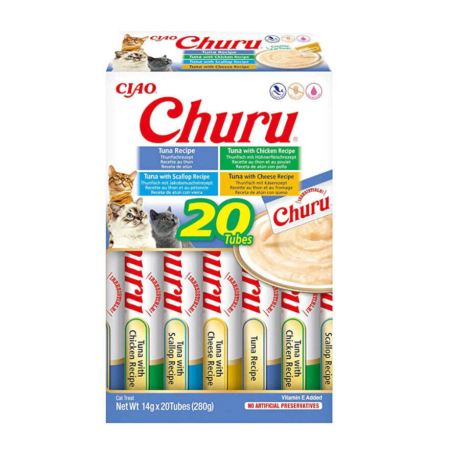 Churu Variedades de Atún Snack Líquido para gatos