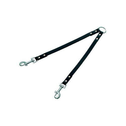 Flamingo correa cuero doble acople para perros Imagen numero 1