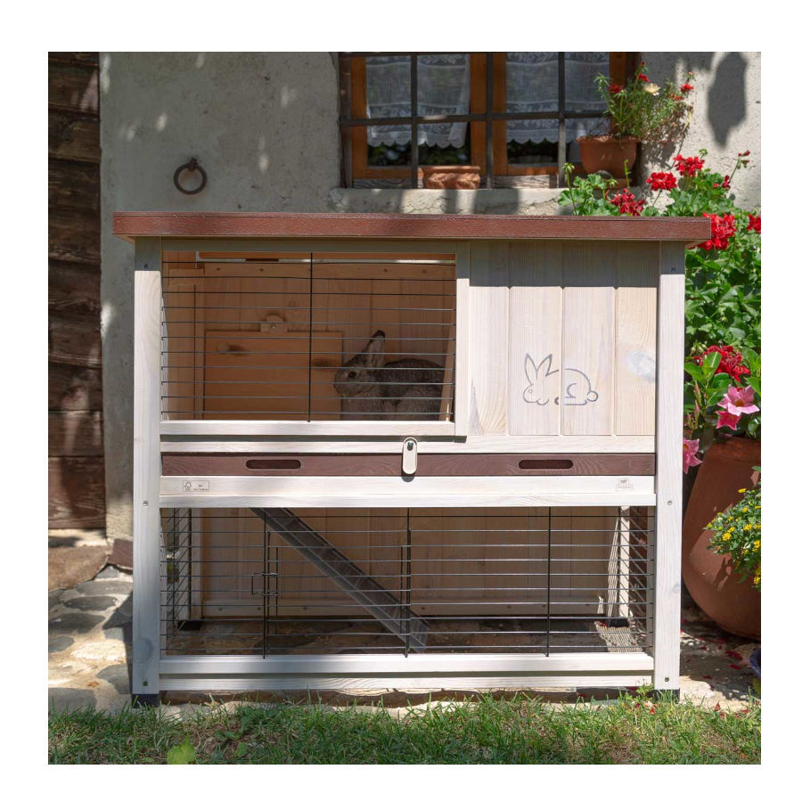 Ferplast Conejera blanca de dos niveles, , large Imagen numero 2