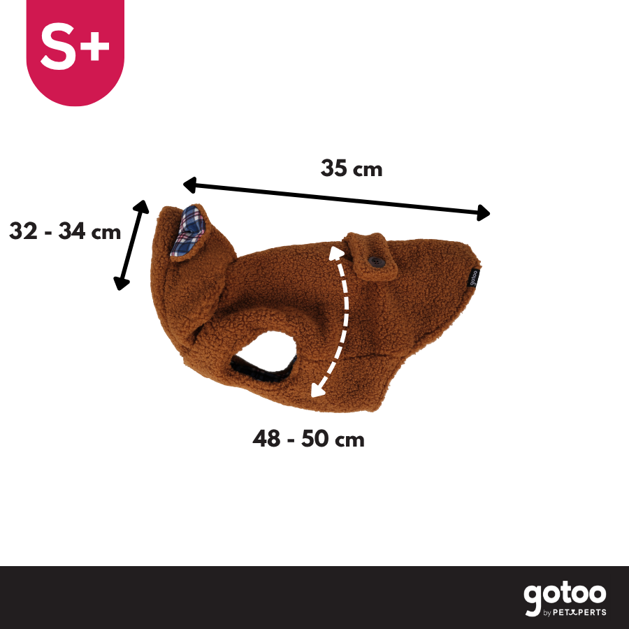 Gotoo Abrigo Teddy Marr&oacute;n para perros, , large Imagen numero 4