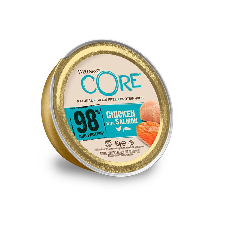 85 g Wellness Core Duo Protein Salmón y Pollo tarrina para gatos,  Imagen numero 1 85 g Wellness Core Duo Protein Salmón y Pollo tarrina para gatos, , large Imagen numero 1