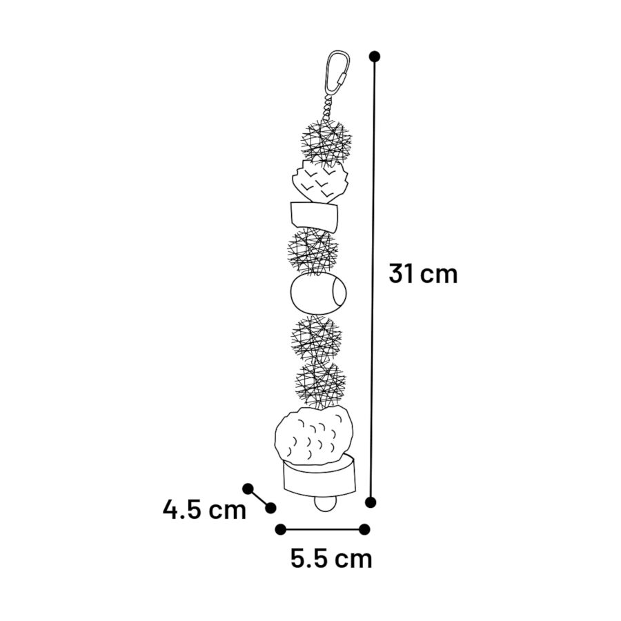 Flamingo Biru de madera de juguete para periquitos thumbnail