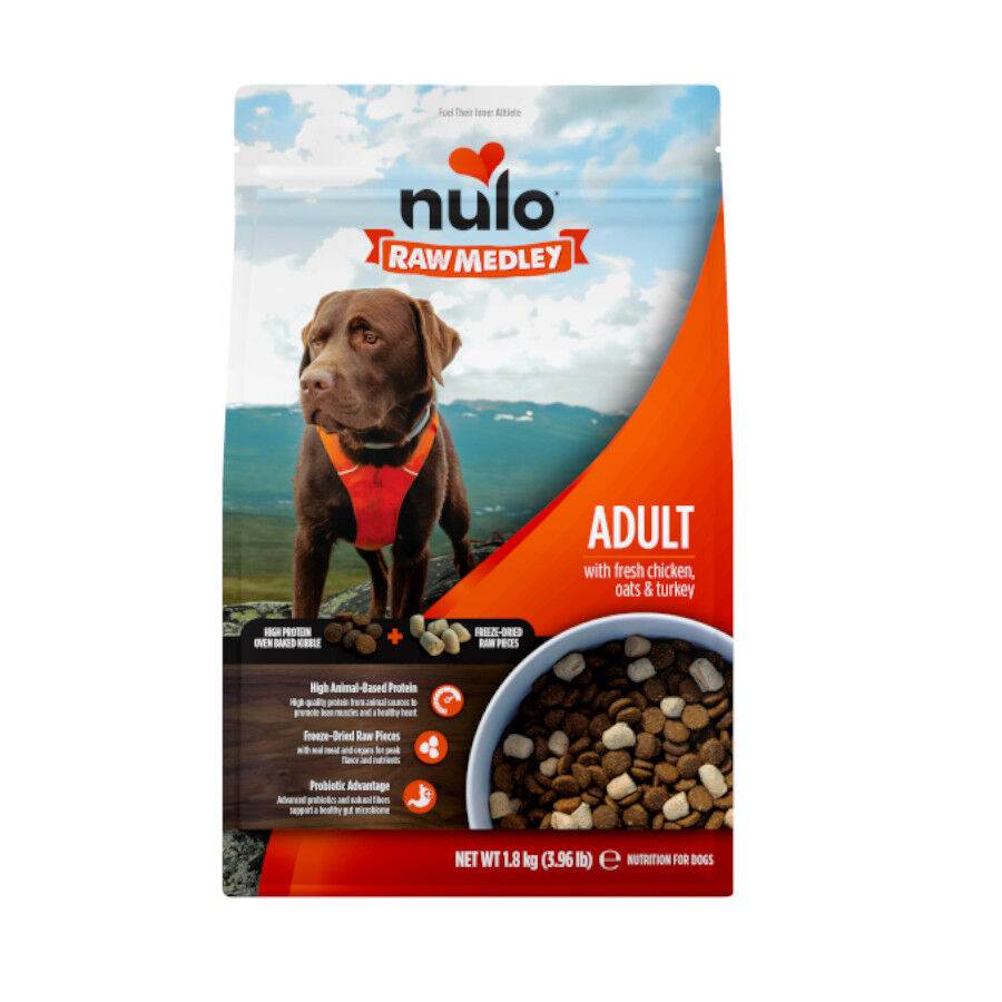 9 kg Nuko Raw Medley Pollo Avena y Pavo Pienso para perros, , large Imagen numero 1