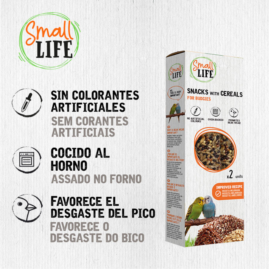 2 barritas Small Life Barritas Snack con Cereales para periquitos, , large Imagen numero 3