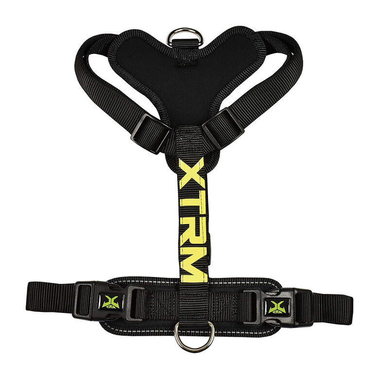 X-TRM Cronos Neon Flash Arnés Negro para perros thumbnail