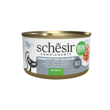 Schesir Atún con Calamares en Gelatina lata para gatos